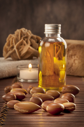 seeds of argan with light and soap